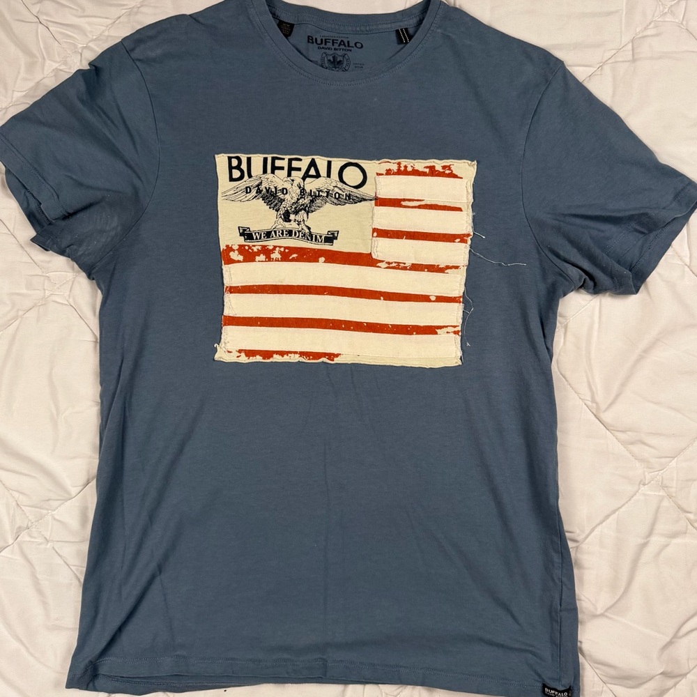 Buff Denim Blue Graphic Tee